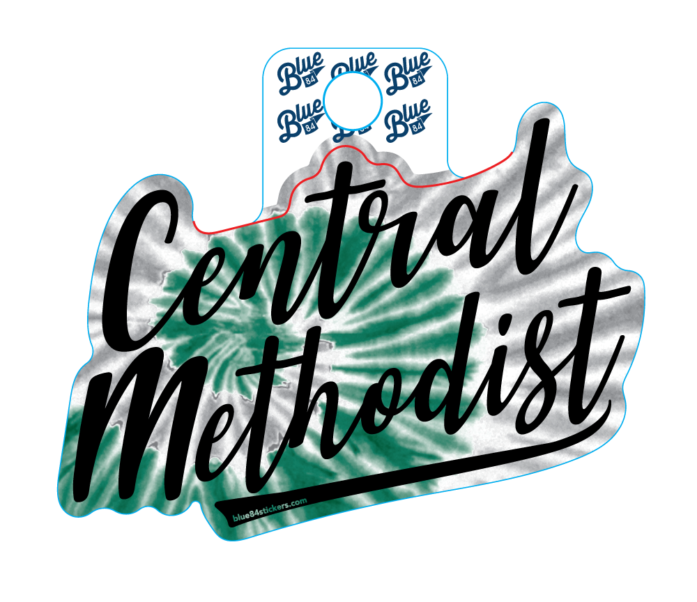 Methodist Sticker Blue 84 Central Methodist Dyed Sticker | CMU EagleStore